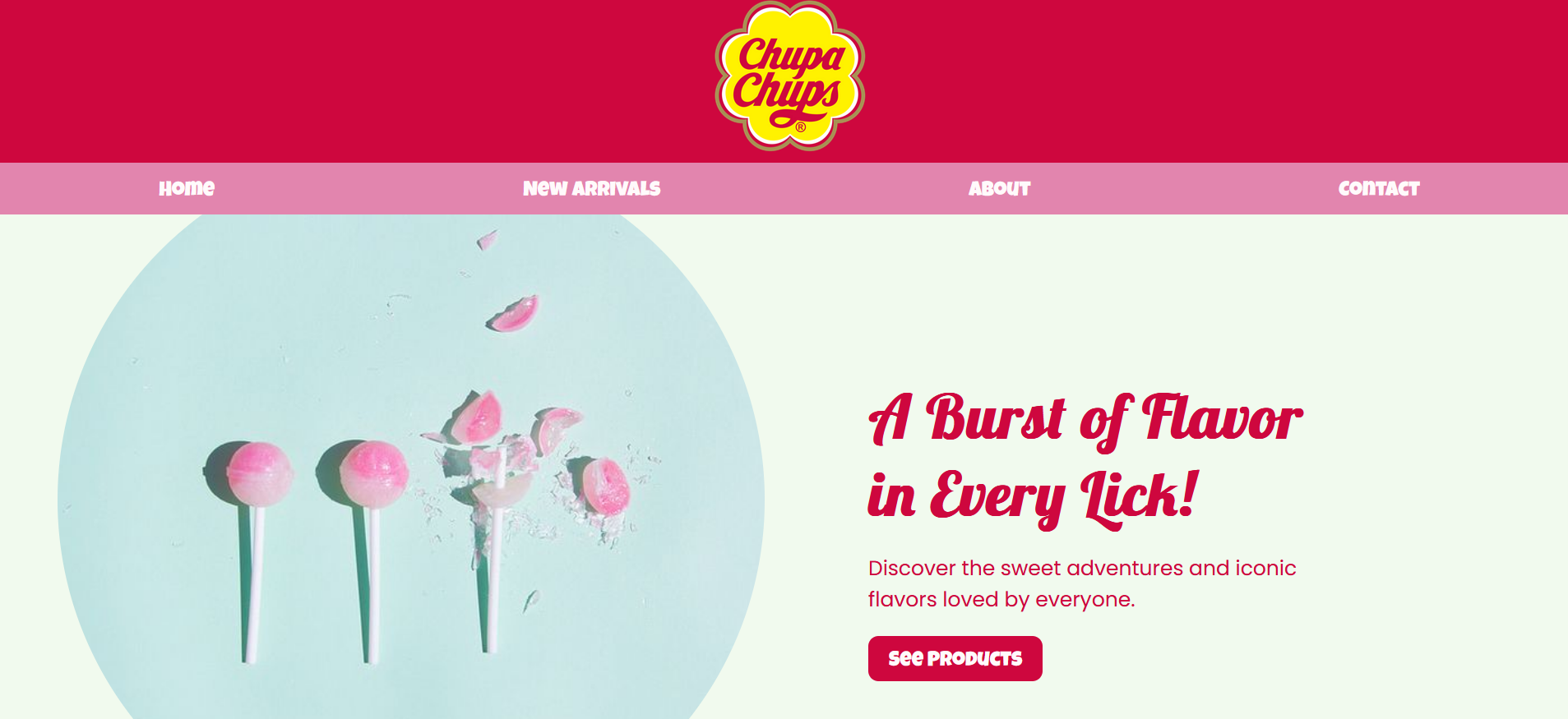 Candy Website Screenshot