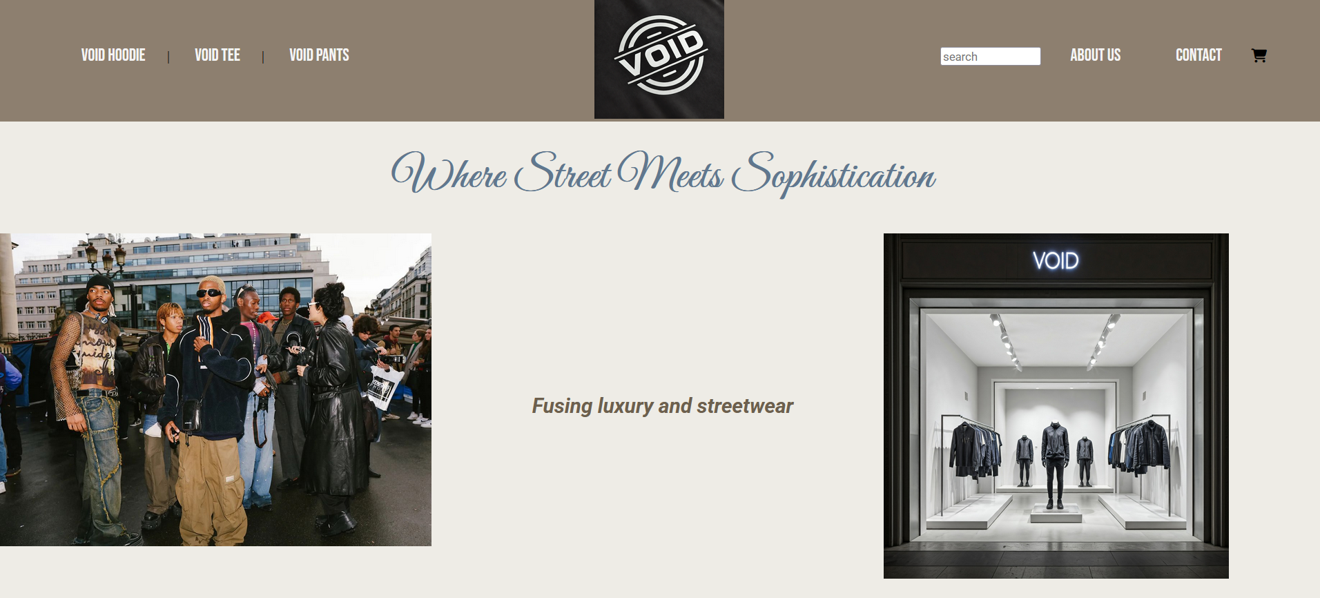 Clothing Website Screenshot